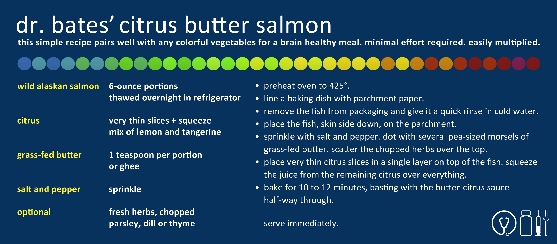 Dr. Deneb Bates' Citrus Butter Salmon Recipe
